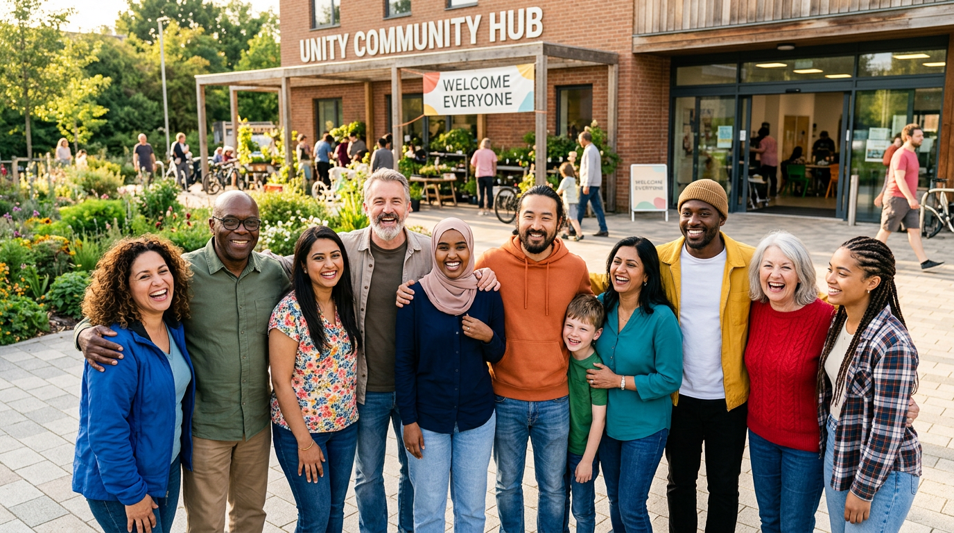 Community members supporting each other